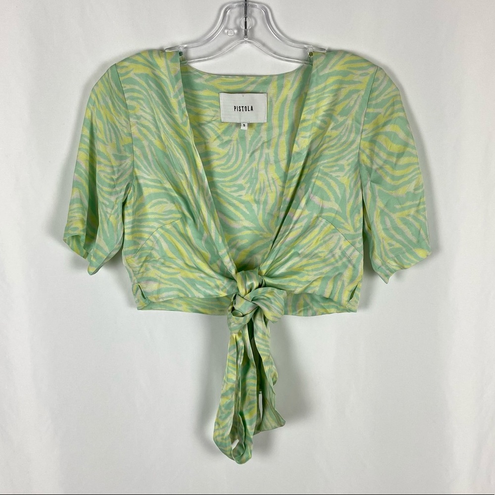 Pistola Cropped Wrap Top